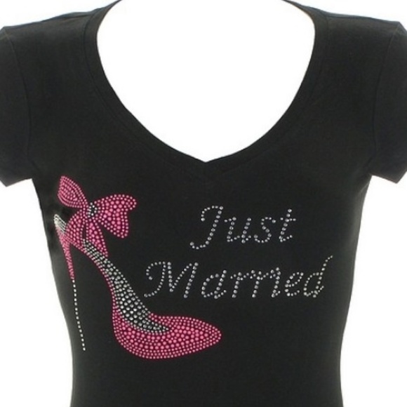 Tops - JUST MARRIED RHINESTONE TEES | JUST MARRIED TANK